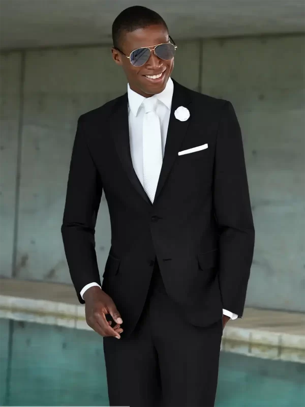 Couture Stretch Black Suit